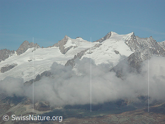Foto: Gross Fusshorn, Rotstock und Geisshorn von E