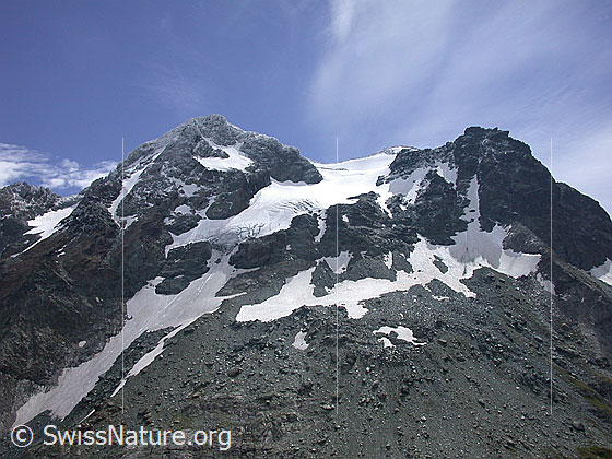 Foto: Blick vom Stockhorn Richtung S (Schwarzhorn und Fleschhorn)