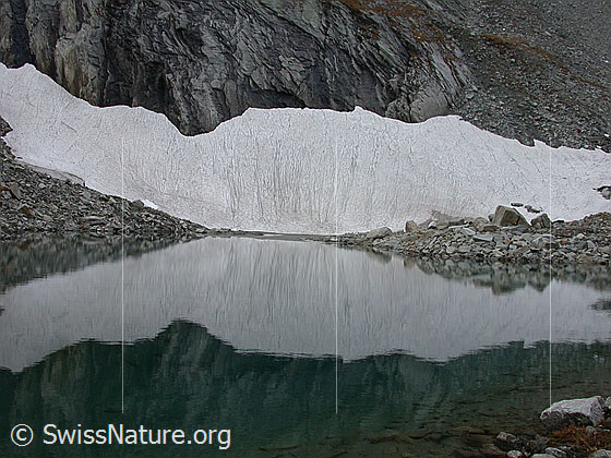 Foto: Spezielle Spiegelung im Mättitalsee.