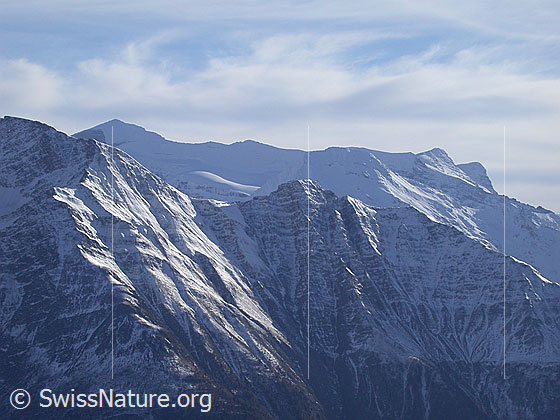 Foto: Monte Leone und Breithorn (Simplon) von N (Moosfluh)