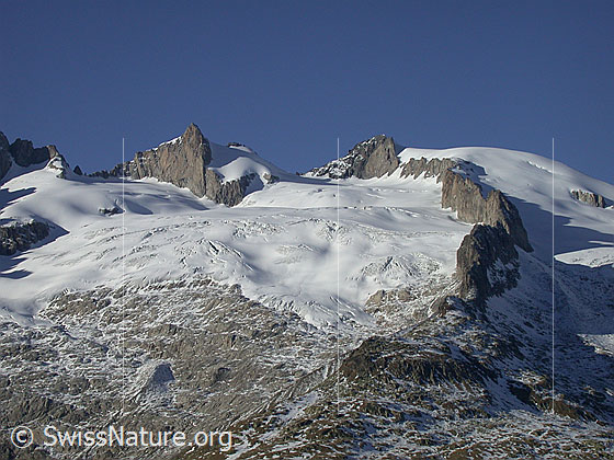 Foto: Rotstock und Geisshorn von SSW (Moosfluh)