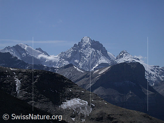 Foto: Tschingelspitz, Gspaltenhorn und Bütlasse von N. (Schwalmere)