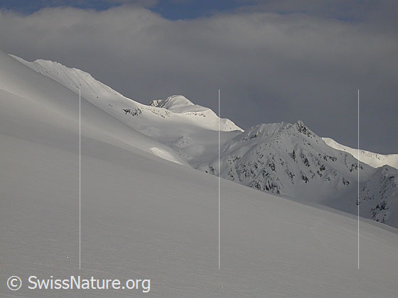 Foto: Winterliche Landschaft mit Hohsandhorn von W.