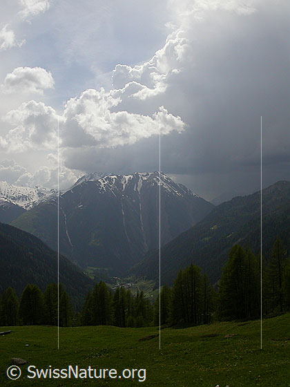Foto: Gewitterstimmung über dem Breithorn.