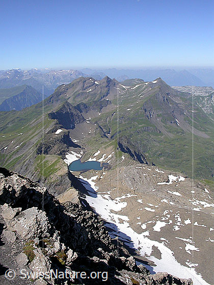 Foto: Blick vom Gipfel des Schwarzhorn Richtung NW (Häxeseeli, Reeti, Faulhorn)