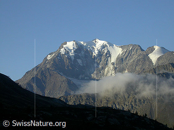 Foto: Fletschhorn und Senggchuppa von NNE (Simplonpass)