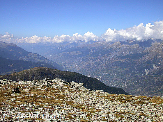 Foto: Gipfel Spitzhorli: Blick über das Rhonetal.