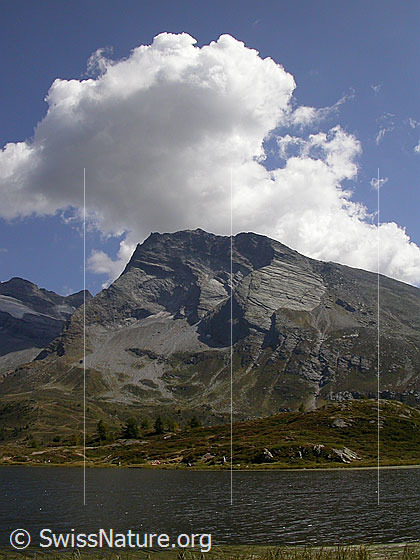 Foto: Simplonpass: Hopschusee. 
Im Hintergund: Hübschhorn.