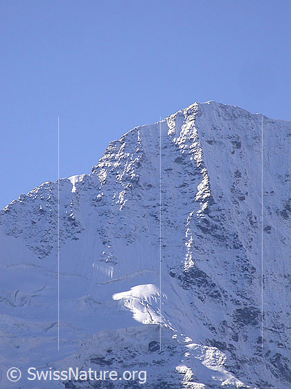 Foto: Lauterbrunnen Breithorn von N (Mürren)
Erste Sonnenstrahlen auf der Chervet-Rippe.