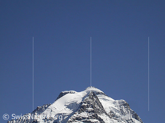 Foto: Silberhorn, Jungfrau, Rotbrätt und Rottal von WNW (oberhalb Mürren)