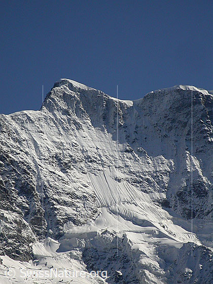 Foto: Mittaghorn mit Nordwand von NNW (Mürren)