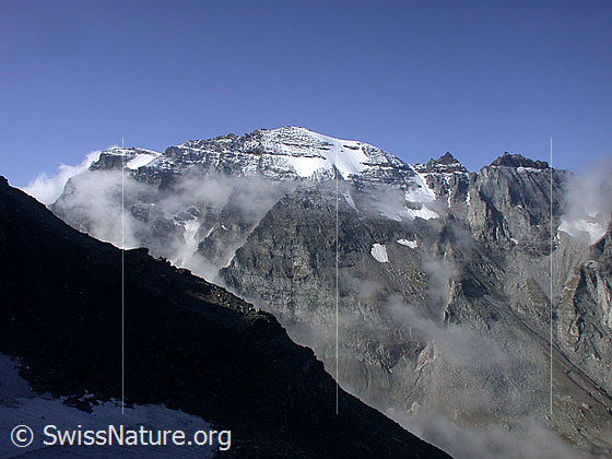 Foto: Blick vom Gischigletscher zur Helsenhorngruppe.