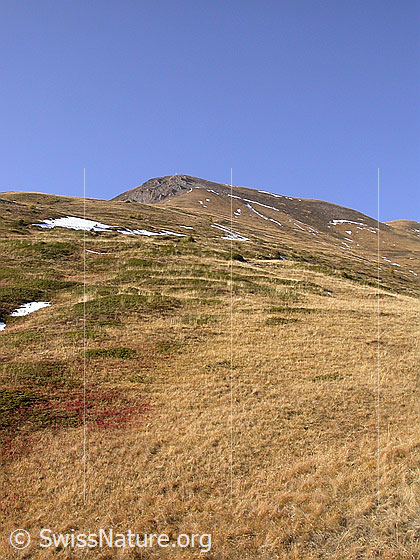 Foto: Blick über Steilhänge zum Chli Füllhorn
