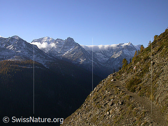 Foto: Blick vom Sännewäg zu Helsenhorn und Hillehorn.