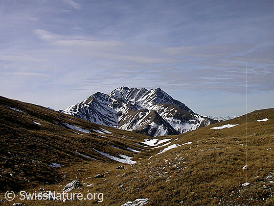 Foto: Blick vom Breithorn zum Bättlihorn.