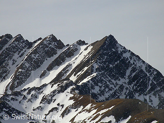 Foto: Blick vom Breithorn zum Bättlihorn.