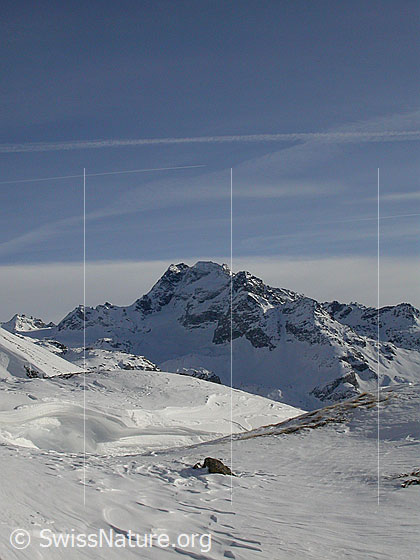 Foto: Im Aufstieg zum Gandhorn. Blick zum Ofenhorn. Im Vordergrund: Wächte.