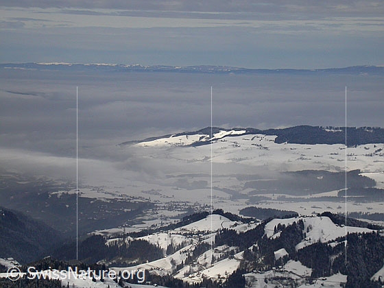 Foto: Sieben Hengste: Nebelmeer über dem Mittelland.