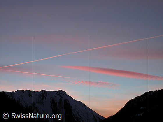 Foto: Interessante Abendstimmung über dem Binntal.
