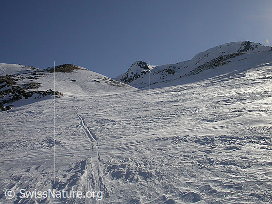 Foto: Im Aufstieg durch das Hotäl zum Grossen Schinhorn.