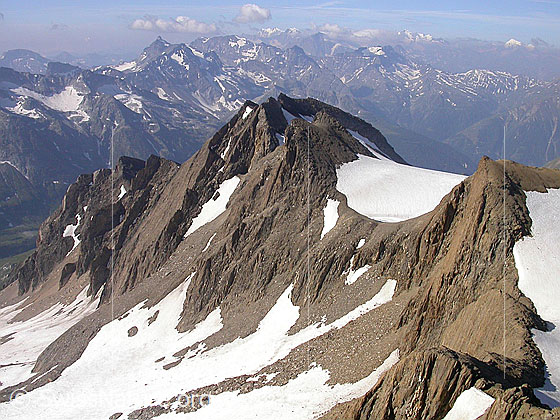 Foto: Blick vom Gipfel des Ober Rappehorn zu den Turbechepf.