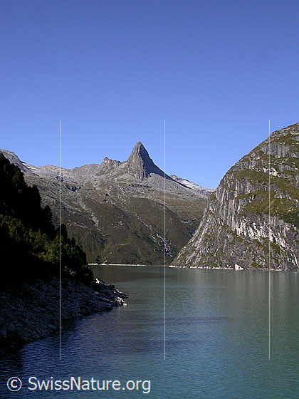 Foto: Zervreilasee und Zervreilahorn.