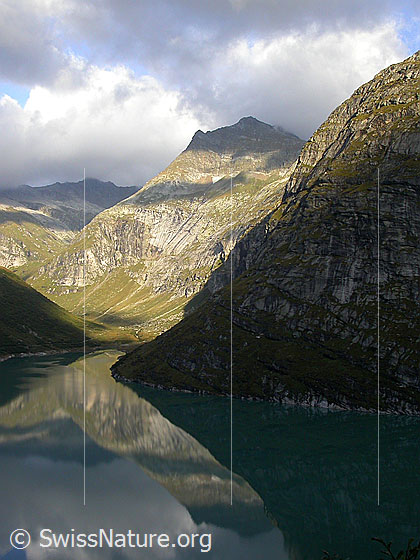 Foto: Spiegelung im Zervreilasee.