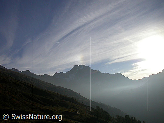 Foto: Morgenstimmung über dem Ofenhorn.