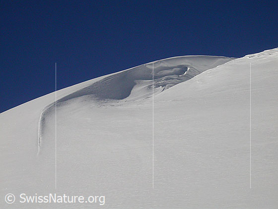 Foto: Interessant geformte Wächte/Schneeverwehung