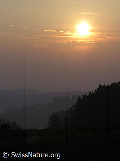Foto: Abendstimmung über dem Emmental.
