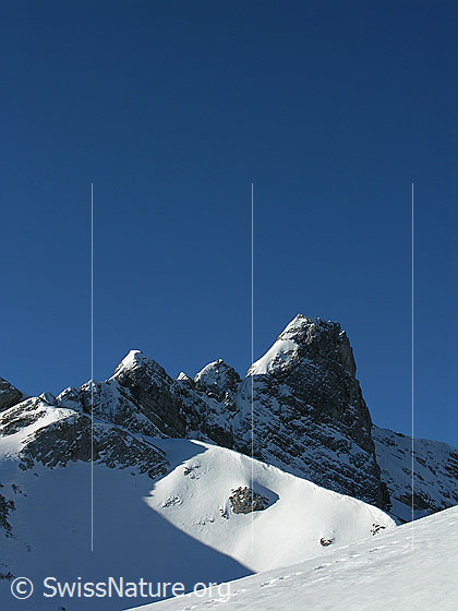 Foto: Im Aufstieg zum Ankestock. Blick zur Hinderi Spillgerte.