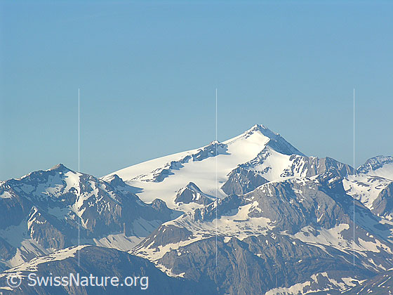 Foto: Blick vom Gipfel zum Wildhorn. Zu sehen sind weiter Schnidehorn, Iffghore und Niesehorn.