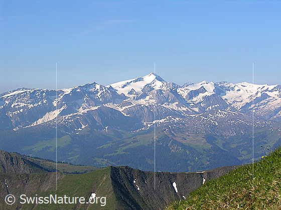 Foto: Blick vom Gipfel Richtung SSW.
Schnidehorn - Wildhorn - Col du Brochet - Geltenhorn - Arpelistock