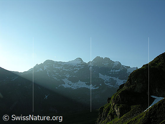 Foto: Morgenstimmung über Sefinenfurgge, Bütlasse, Gspaltenhorn