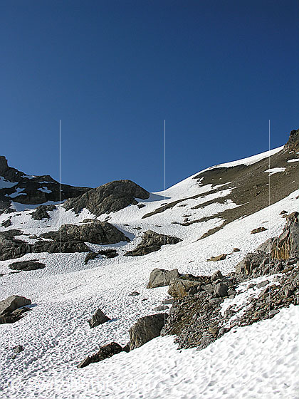 Foto: Blick vom Ryssends Hore Richtung Sattel zwischen Bundstock und Schwarzhorn.