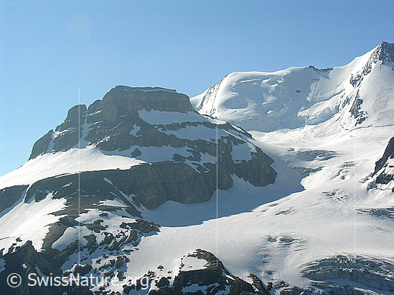 Foto: Hohtürli / Blüemlisalphütte, Wildi Frau, Morgenhorn und Wyssi Frau.