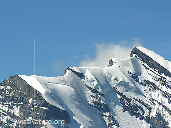 Foto: Oberster Teil des Galettgrat (E-Grat) am Doldenhorn.