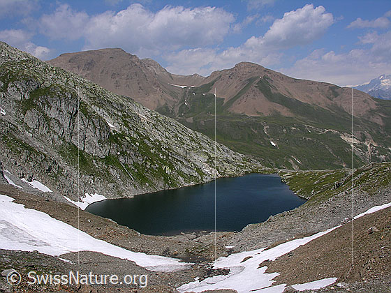 Foto: Blausee von S. Im Hintergund: Bättlihorn und Milihorn.