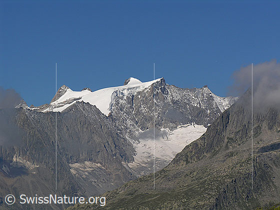 Foto: Im Aufstieg zum Risihorn. Blick zum Geisshorn.