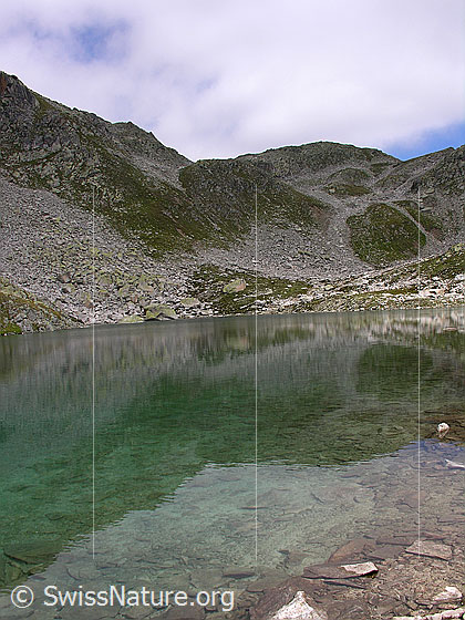Foto: Schwache Spiegelung im Lengsee unterhalb des Risihorns.