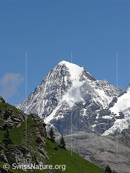 Foto: Blick von Mürren zum Mönch.