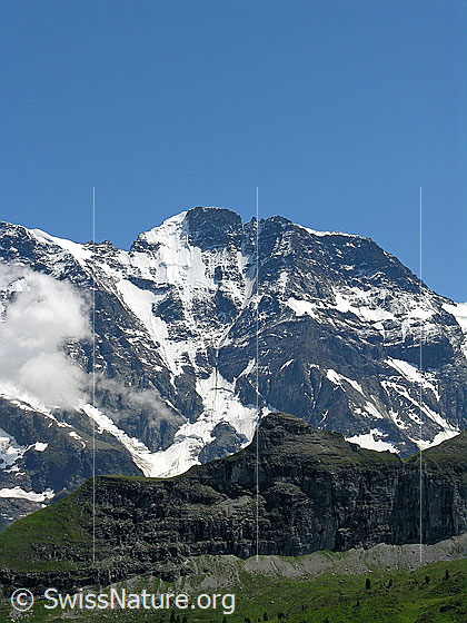 Foto: Blick von Mürren zum Grosshorn (Nordwand).