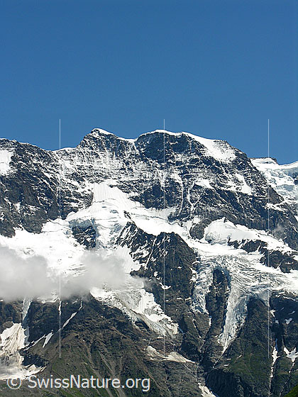 Foto: Mittaghorn (Nordwand) von Mürren.