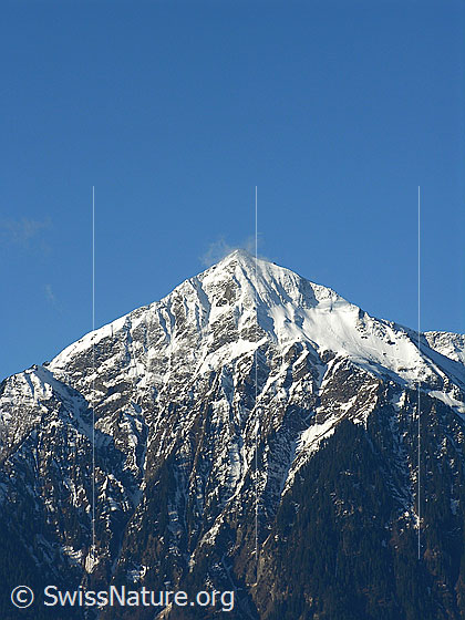 Foto: Niesen mit verschneitem Gipfel.