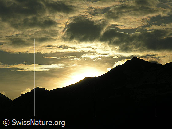 Foto: Abendstimmung über dem Brienzer Rothorn und Brienzer Grat