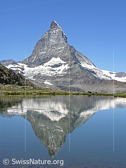 Foto: Matterhorn und Riffelsee, inkl. Spiegelung