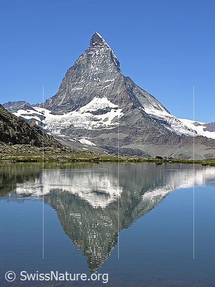 Foto: Matterhorn und Riffelsee, inkl. Spiegelung