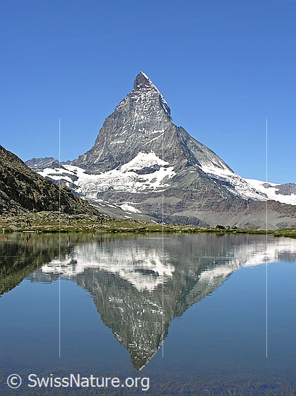 Foto: Matterhorn und Riffelsee, inkl. Spiegelung