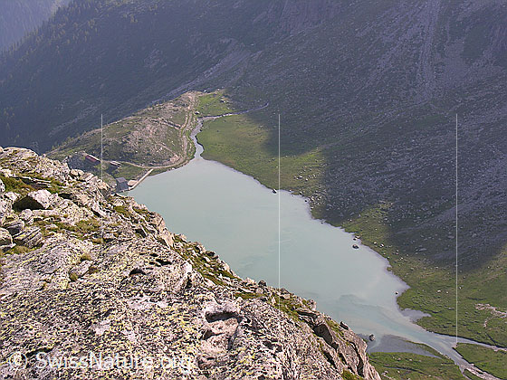 Foto: Blick vom Blattjegrat auf den Stausee Chummibort.