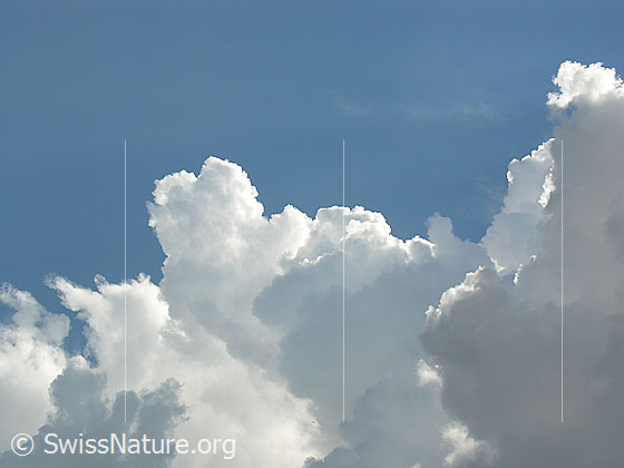 Foto: Quellwolken über dem Binntal.